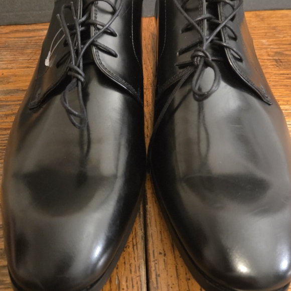 Steve Madden Mens Black Leather Derby Dress Shoes Lace Up Size 14 Nwt - Picture 4 of 10